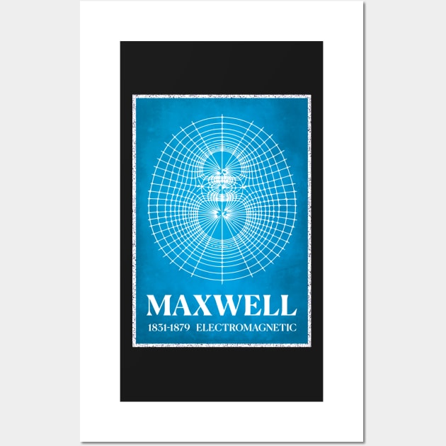 Magnetic lines James Clerk Maxwell electromagnetic waves Poster Wall Art by labstud